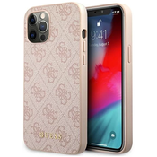 Guess GUHCP12LG4GFPI iPhone 12 Pro Max 6,7 pink hard case 4G Metal Gold Logo (GUHCP12LG4GFPI)