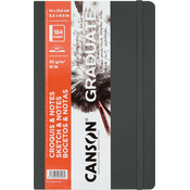 Canson Book Hardbound Graduate Sketch & Notes 21,6 x 14 cm 90 g Dark Grey Skicirka