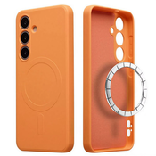 CELLECT TPU+PC Magnetski silikon case Samsung Galaxy S26 narandžasto