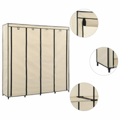 Ormar s 4 odjeljka krem 175 x 45 x 170 cm