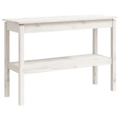 MAISON CHIC konzolna miza - miza ob steni bela 110x40x75 cm trdna borovina, (21786575)