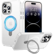 Magnetni ovitek HWeggo za iPhone 14 Pro Max, združljiv z Magsafe - Prozorna/bela