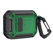 HURTEL Ovitek za Airpods 4 Armor s karabinom - zelen