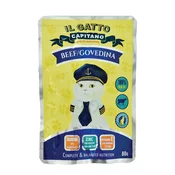 IL GATTO CAPITANO Hrana za macke, Govedina, 80g