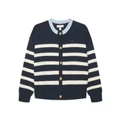 Tommy Hilfiger Pletena jopica Nautical Stripes KG0KG09696 Bela Regular Fit