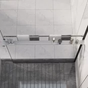 Polica za stijenku tuš-kabine kromirana 100 cm aluminijska