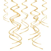 Zlate viseče spirale 60 cm, 5 kosov
