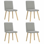 shumee vidaXL Jedilni stoli 4 kosi Cloud Grey Fabric