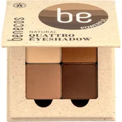 Benecos Natural Quattro senčilo za oči - Coffee & Cream