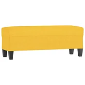 Vidaxl Klop svetlo rumena 100x35x41 cm blago
