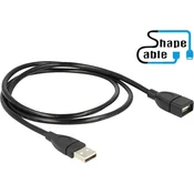 DELOCK Delock USB 2.0 [1x moški konektor USB 2.0 tipa A - 1x ženski konektor USB 2.0 tipa A] 1 m črna prilagodljiv kabel-gosji vrat Delock USB kabel USB 2.0, (20417256)