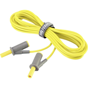 VOLTCRAFT Visokofleksibilni varnostni merilni kabel [lamelni vtič 4 mm-lamelni vtič 4 mm] 5 m rumene barve MSB-501 10 A