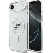 Karl Lagerfeld IML KCH Heads Metal Frame MagSafe Zadnji Pokrov za iPhone Air Transparent