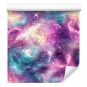 Akvarelna tapeta Galaxy Vijolična in modra, vijolično ozadje 50x1000 cm