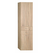 Omarica s košaro za perilo ZOJA/KERAMIA FRESH, 50 x 184 x 29 cm, hrast platin - Hrast platin - 24 - 29.00 - MDF/laminat - Viseča/stojalo - Košara za perilo - Aqualine - KERAMIA FRESH - 50.00 - Klasičen - 50x184x29 cm - 184.00