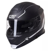 Motociklistična čelada Street Racer SR V1 črno-bele barve