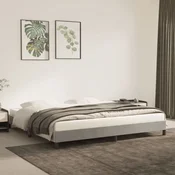 shumee vidaXL Posteljni okvir svetlo siv 200 x 200 cm oblazinjen z žametom