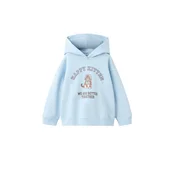 MANGO KIDS Majica KITTEN svetlo modra/rjava/bela