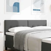 vidaXL Višinsko nastavljiva vzglavnica Temno siva 160 cm blago