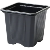 Cvetlični lonček - posoda, mehka plastika 9x9x9,5(10) cm - 10 kosov