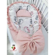 Bubamara037 Gnezdo za bebe sa karnerom Jednorog, Roze