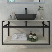 Kupaonski element viseci Concepto+ Smooth Steel New 97, bež, s 2 ploce