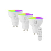 Immax NEO 07724CDO - set 3x LED RGB prigušiva sijalica GU10/4,8W/230V Wi-Fi Tuya + daljinski upravljac