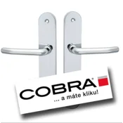 Varnostno okovje COBRA TITAN + z nadvložkom (OC - sijoči krom), klik-klik desno, Odprtina za cilindrični vložek PZ, COBRA OC (sijajni krom), 90 mm