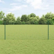 Stup za ogradu 44 pcs Zelena 140 cm Celik