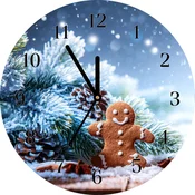 tulup.si Steklena ura Božič Gingerbread Snow Božično drevo Črne kazalke