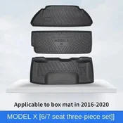 Komplet visokorobnih prtljažnih tepihov za Tesla Model X | letnik 2016 - 2020 | avtopreproga – Število sedežev: 7