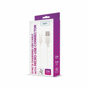 Kabel Setty USB – micro USB 1,0 m 2A bijeli