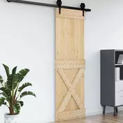 vidaXL Vrata NARVIK Naravna 70 x 210 cm Masiven borov les