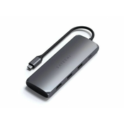 SATECHI Aluminium USB-C Hybrid Multiport adapter/ siva
