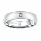 Silvego Poročni srebrni prstan Poesia za ženske QRG4104W (Obseg 55 mm)