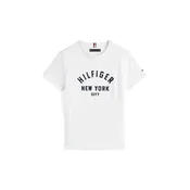 Tommy Hilfiger Majica Curved Graphic KB0KB09800 Bela Regular Fit
