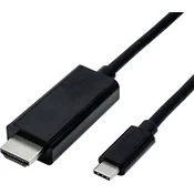 ROLINE Roline USB-C® / HDMI adapterski kabel USB-C® vtič\, HDMI-A vtič 5.00 m črna 11.04.5843 USB-C®-Display kabel, (20417662)