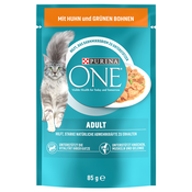 Purina One Adult - Piščanec & zeleni fižol (13x85 g)