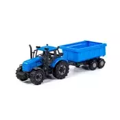POLESIE Igracka Traktor Progress, Na frikciju, Sa prikolicom, Plavi