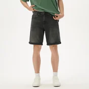 Cropp - Denim kratke hlače z učinkom pranja - siva