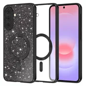 TPU gel maskica Techsuit Luxury Glitter MagSafe za Samsung Galaxy A37 - black