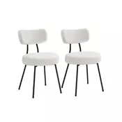 Songmics Set jedilnih stolov 59x485x825 cm bela