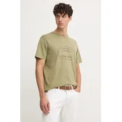 Bombažna kratka majica Pepe Jeans ANDER moška, zelena barva, PM509621