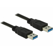 Delock kabel USB 3.0 tip-A muški > USB 3.0 tip-A muški 0,5 m crni