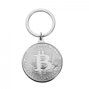 Privjesak Bitcoin - Srebrni KP3832