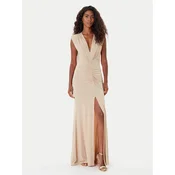 Rinascimento Cocktail obleka CFC0126181003 Zlata Slim Fit