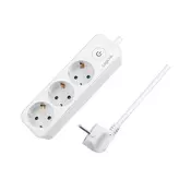 LogiLink produžni kabel s prekidačem, 3x CEE 7/3 utičnice, kabel 1,5 m, bijeli (LPS244)