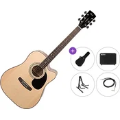 Cort AD880CE Premium SET Natural Satin Elektroakustična dreadnought