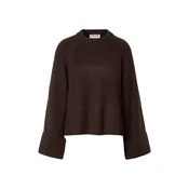 VERO MODA Pulover AWNovah pikčasto rjava