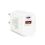 Delight USB Type-C + USB A PD20W brzi punjač 20W bijeli 55041WH